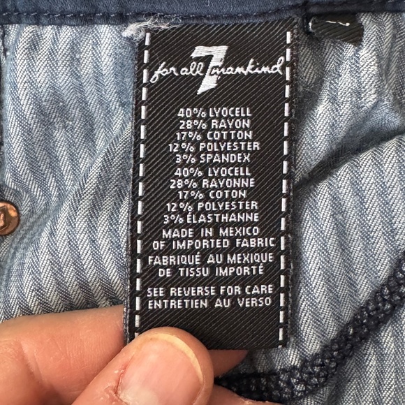 7 For All Mankind Women's Jegging Pants Dark Navy Preppy Stretchy Size 30 - Picture 7 of 13